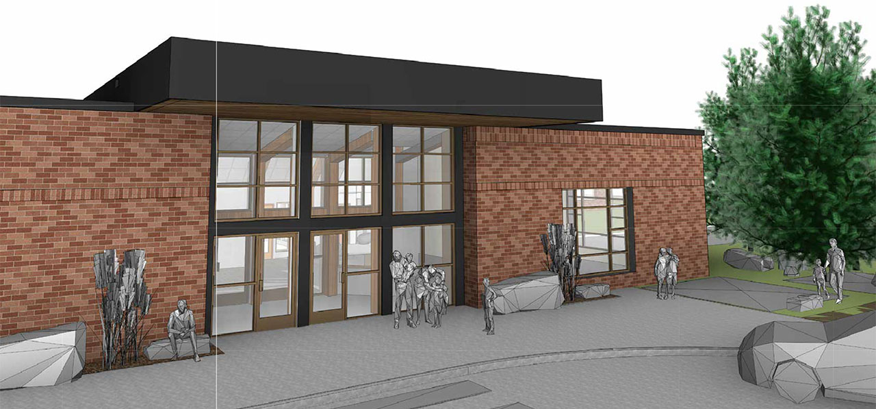 Exterior rendering of new Institute of Child Development Laboratory Building