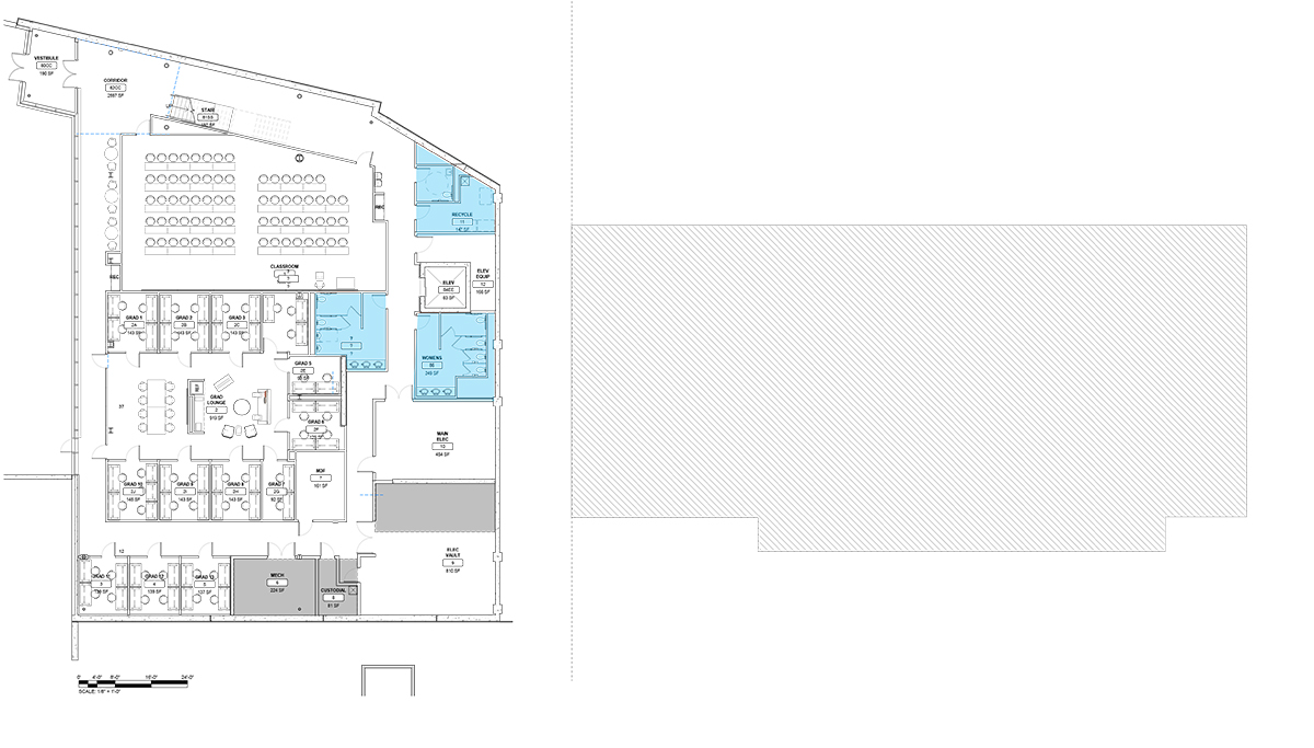 Lower level floor plan