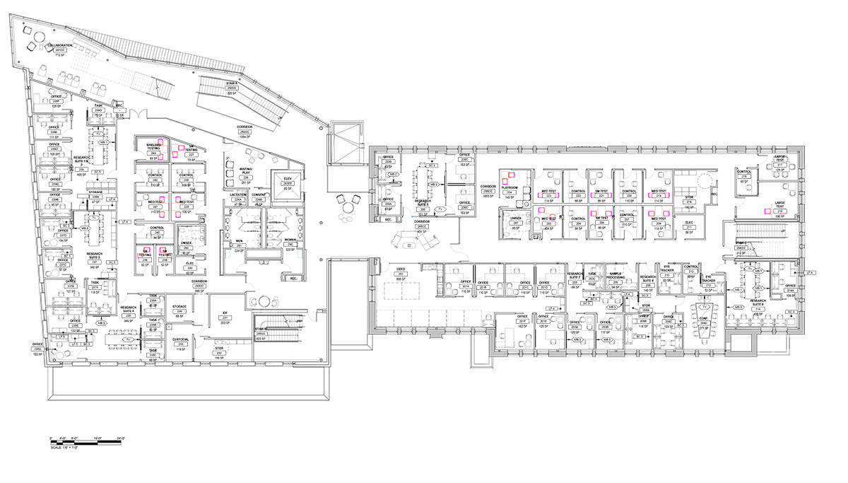 Second level floor plan